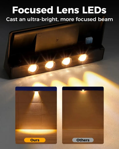 Ultra-Bright Outdoor Solar Wall Lights Waterproof LED Fence Lights for Yard Pathway