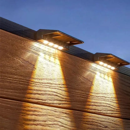 Ultra-Bright Outdoor Solar Wall Lights Waterproof LED Fence Lights for Yard Pathway