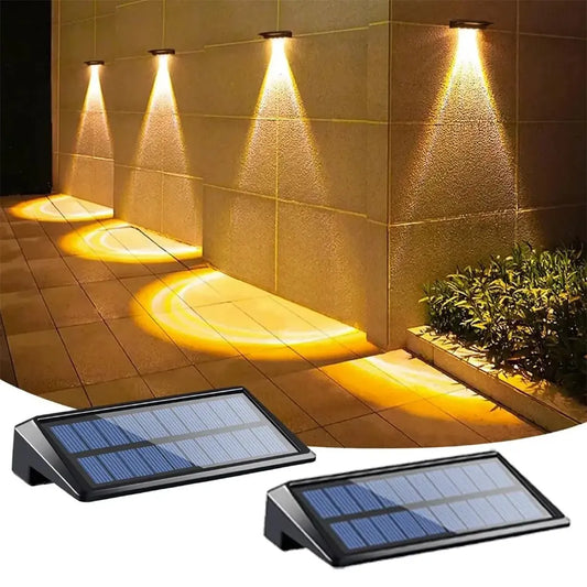 Outdoor Solar Wall Lights Waterproof Solar Fence Lights for Fence Post Yard Pathway