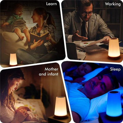 Portable Table Sensor Control LED Bedside Lamps Night Light - Lumaz