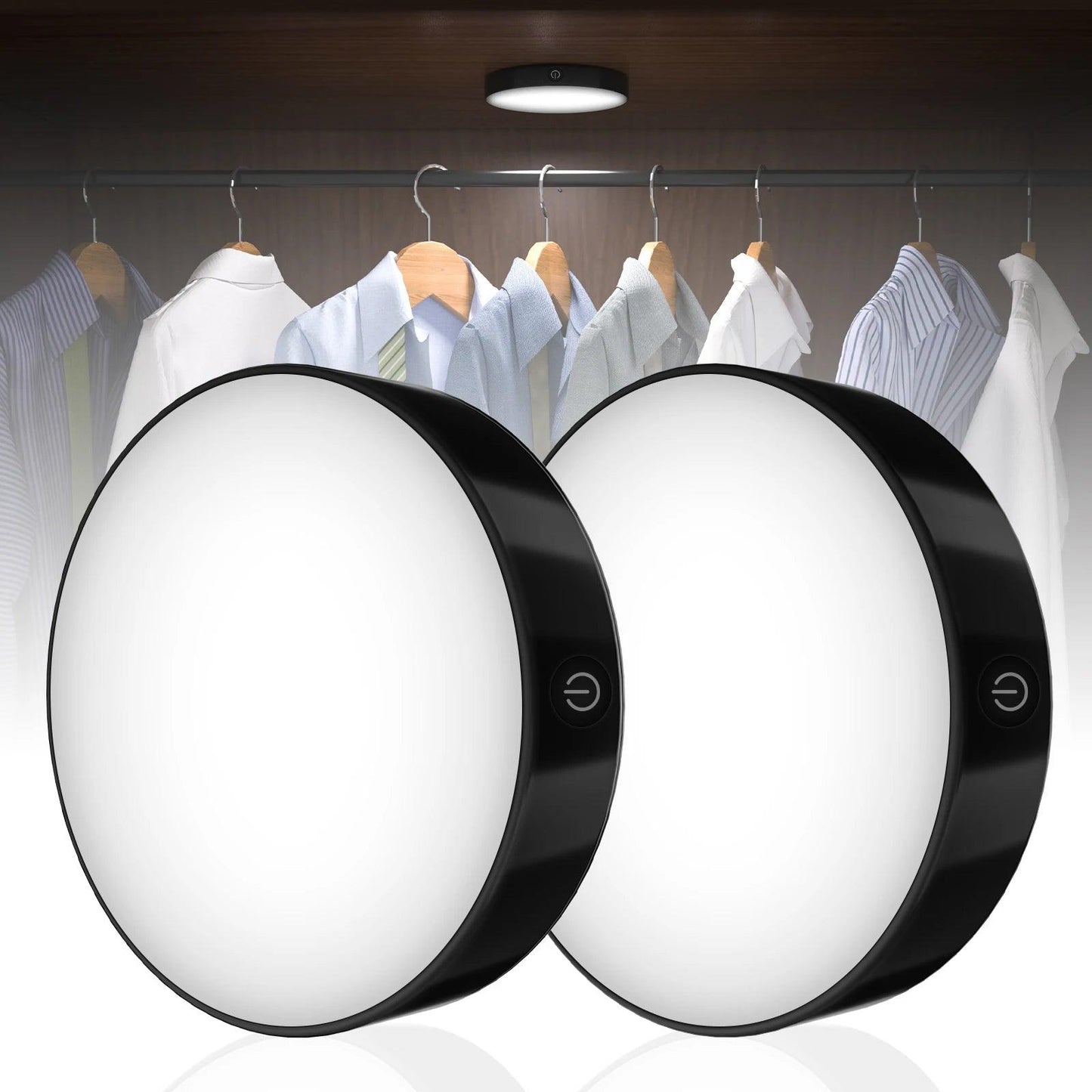 Battery Operated Dimmable LED Puck Light - Portable 1000mAh Cabinet Lighting - Lumaz