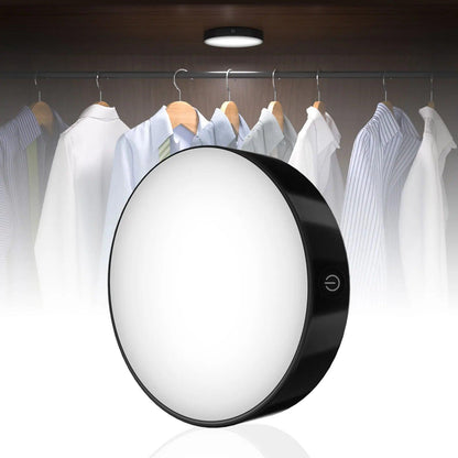 Battery Operated Dimmable LED Puck Light - Portable 1000mAh Cabinet Lighting - Lumaz