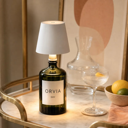Rechargeable LED Bottle Lamp - Cordless Wine Bottle Light Insert, Dimmable Table Decor