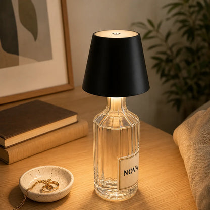 Rechargeable LED Bottle Lamp - Cordless Wine Bottle Light Insert, Dimmable Table Decor