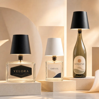 Rechargeable LED Bottle Lamp - Cordless Wine Bottle Light Insert, Dimmable Table Decor