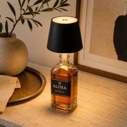 Rechargeable LED Bottle Lamp - Cordless Wine Bottle Light Insert, Dimmable Table Decor