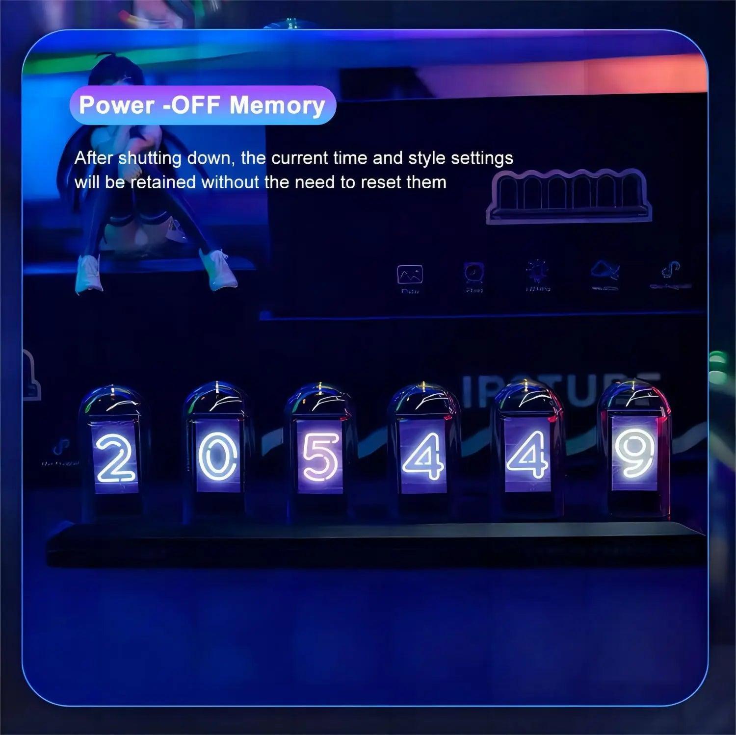 RGB IPS Nixie Tube Clock - WiFi Time Sync, Photo & Weather Display + 1 ...