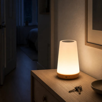 RGB Touch Sensor LED Bedside Lamp - USB Rechargeable, 13 Colors & Dimming