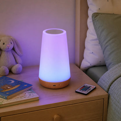 RGB Touch Sensor LED Bedside Lamp - USB Rechargeable, 13 Colors & Dimming
