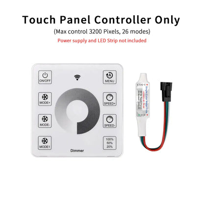 Running Water LED Strip Kit - 10m, 120 LEDs/m, Touch Panel Control