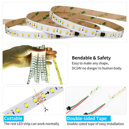 Running Water LED Strip Kit - 10m, 120 LEDs/m, Touch Panel Control