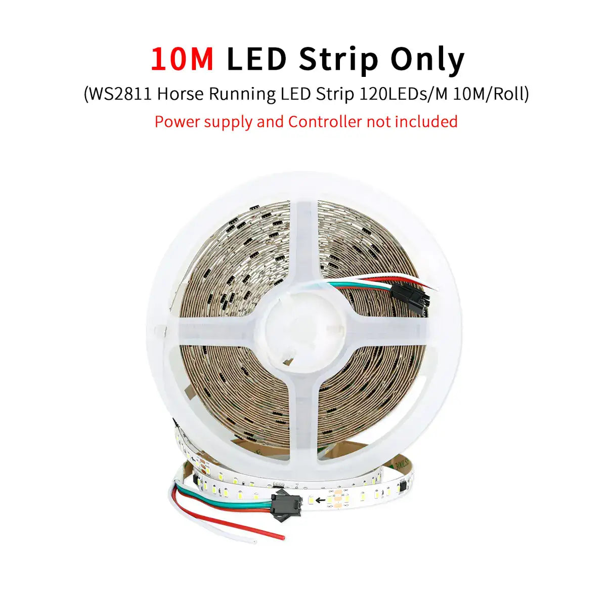 Running Water LED Strip Kit - 10m, 120 LEDs/m, Touch Panel Control