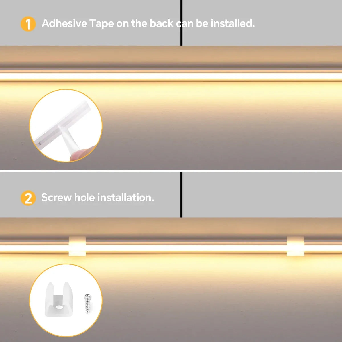 Self-Adhesive COB LED Under Cabinet Lights Penetrating Touch Sensor Neon Tape Lights