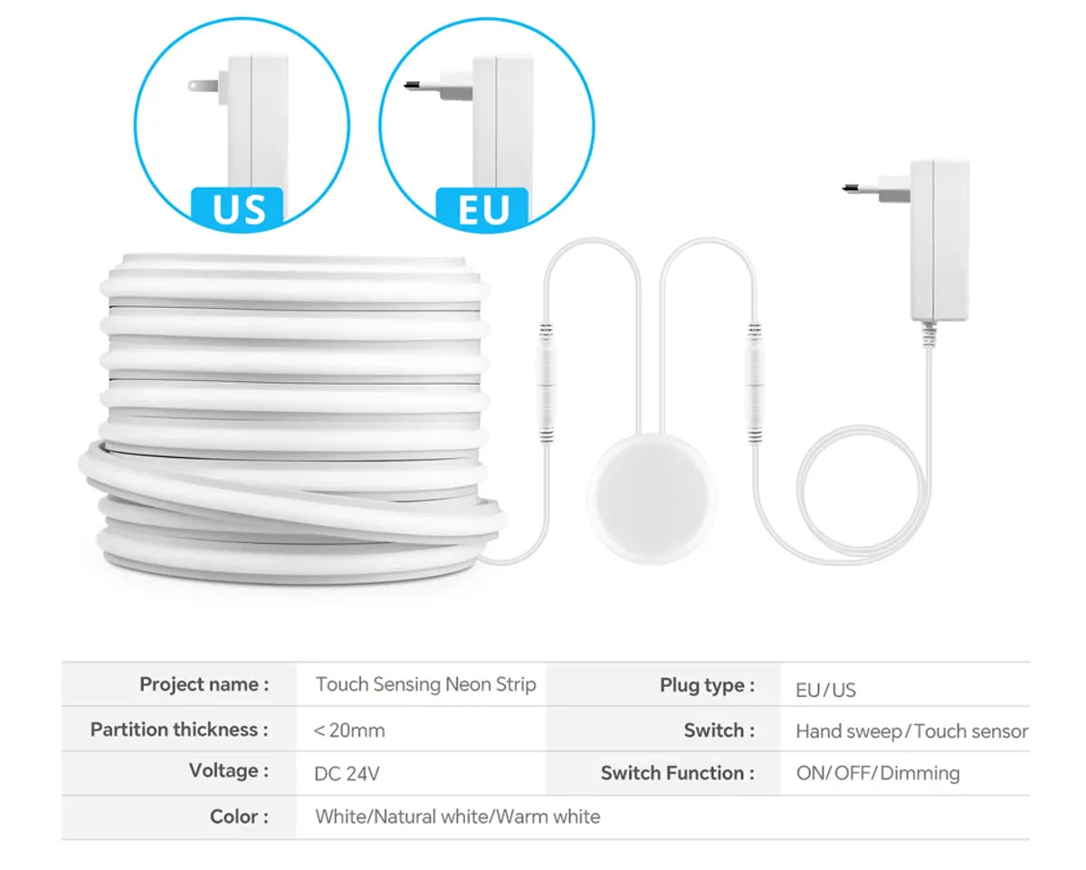 Self-Adhesive COB LED Under Cabinet Lights Penetrating Touch Sensor Neon Tape Lights