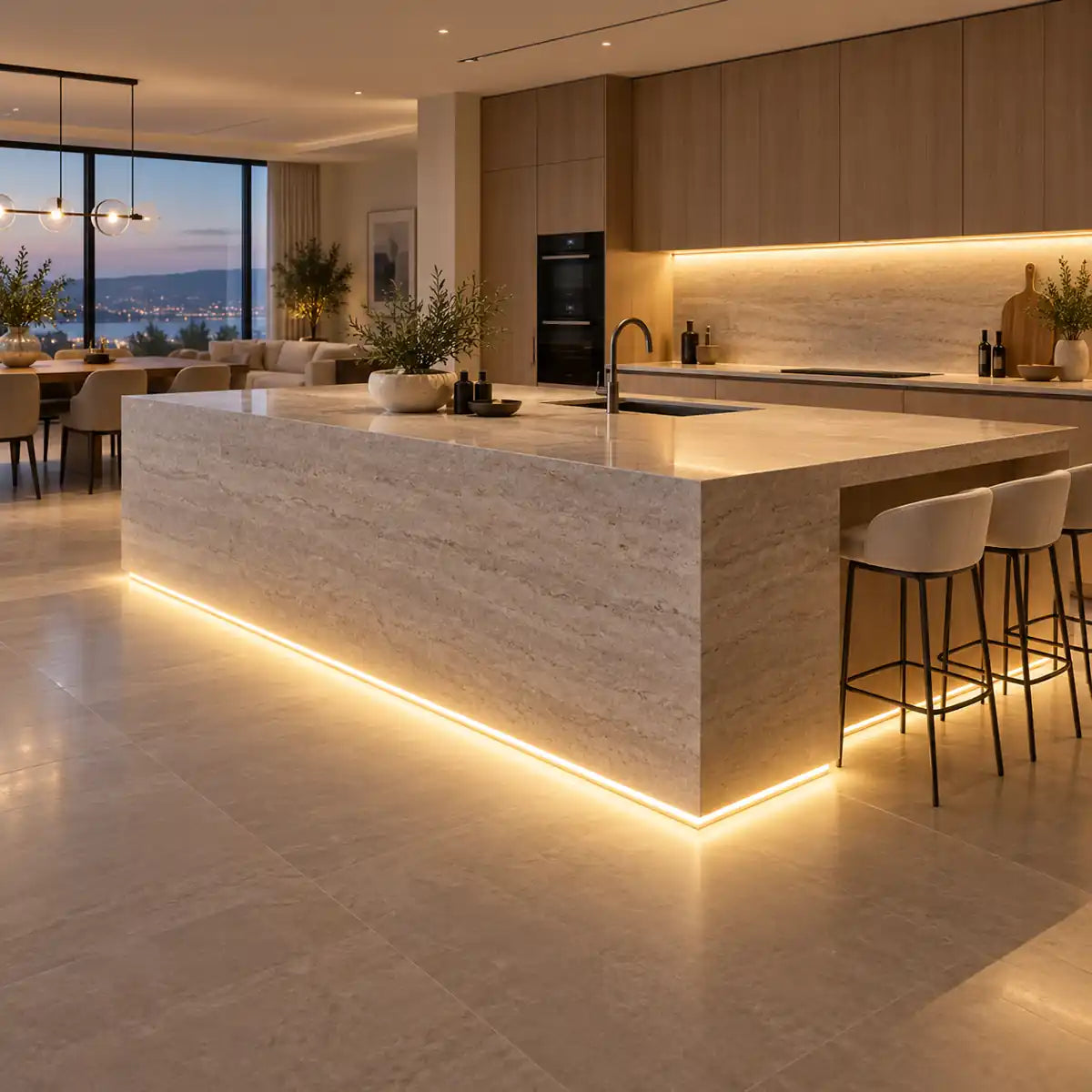 Self-Adhesive COB Neon LED Strip Light for Under Cabinet - Penetrating Touch Sensor, 24V