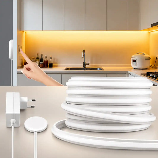 Self-Adhesive COB Neon LED Strip Light for Under Cabinet - Penetrating Touch Sensor, 24V