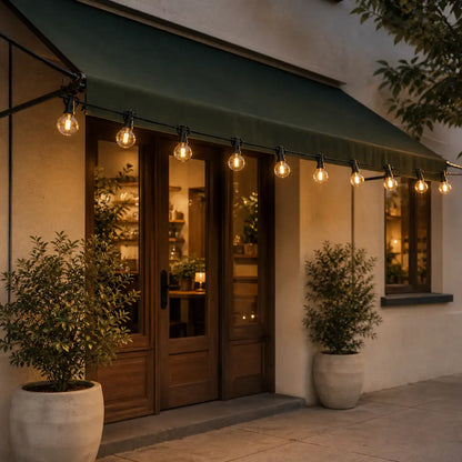 Shatterproof G40 Outdoor LED String Lights - Waterproof, Connectable