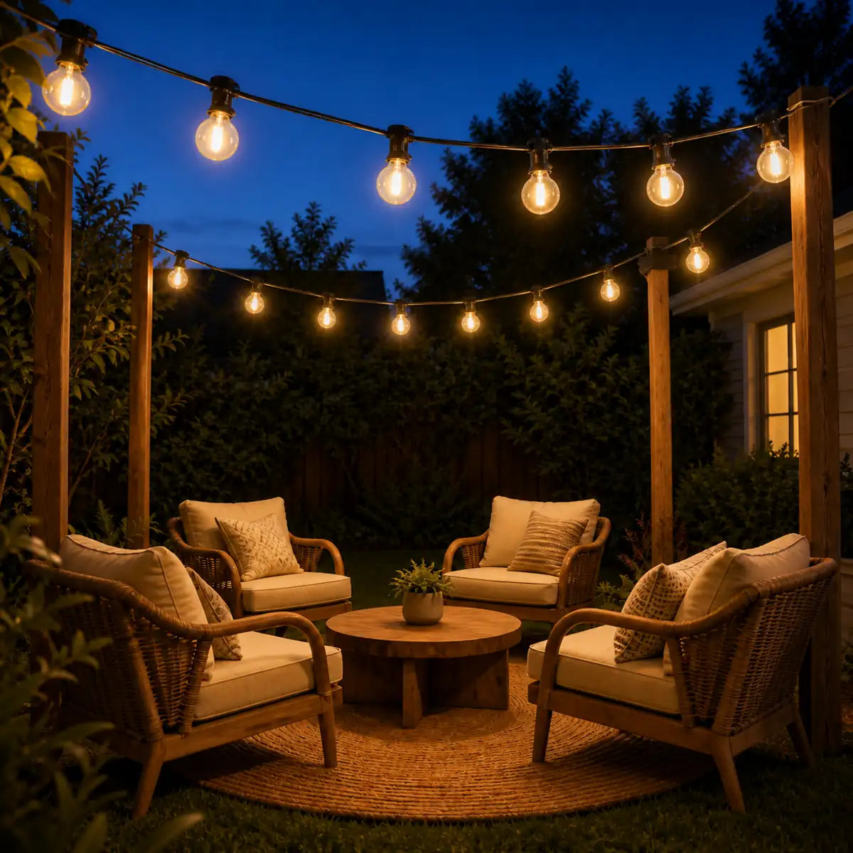Shatterproof G40 Outdoor LED String Lights - Waterproof, Connectable