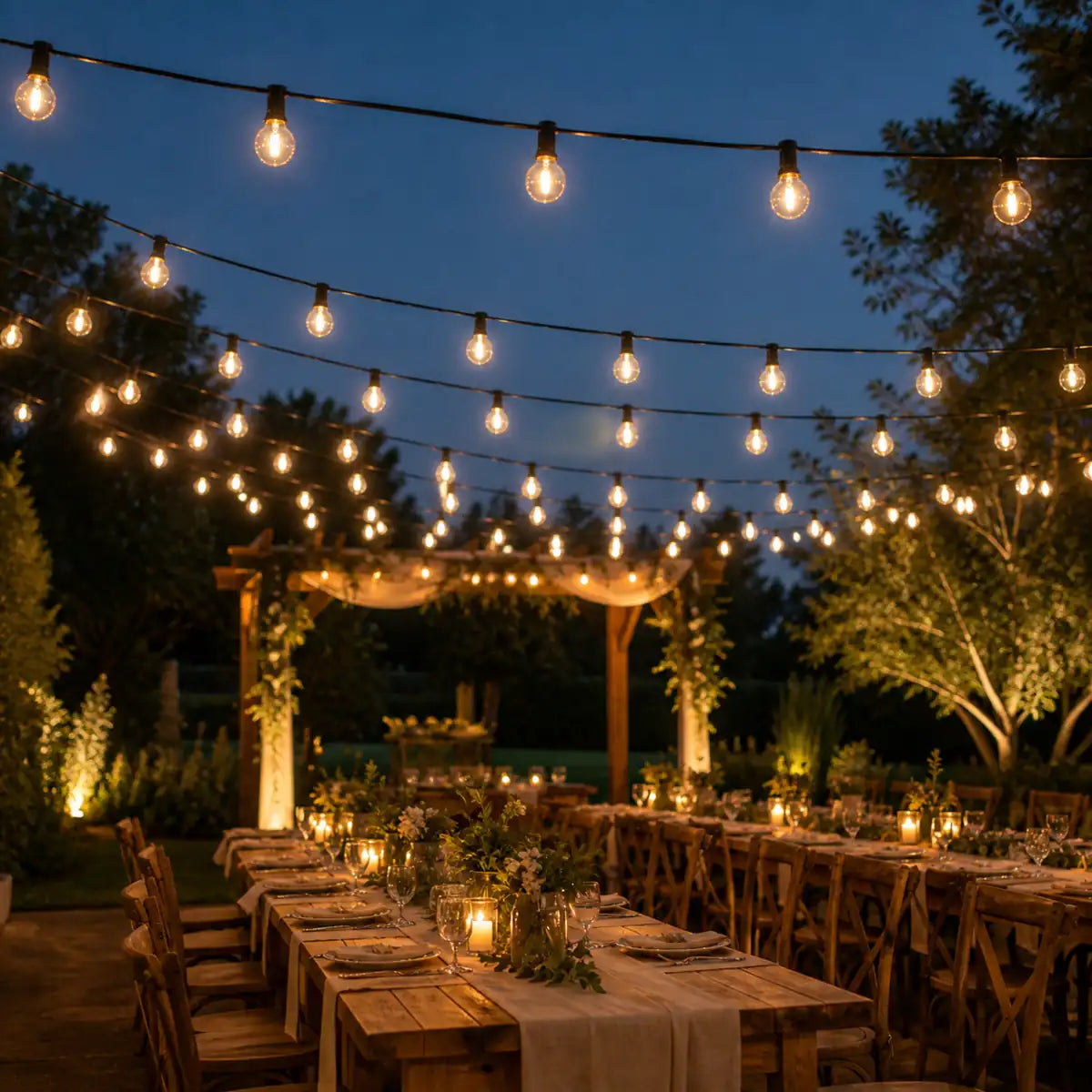 Shatterproof G40 Outdoor LED String Lights - Waterproof, Connectable