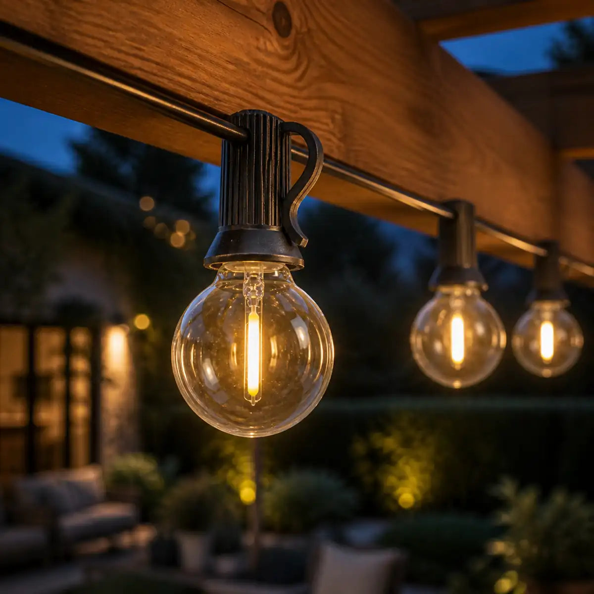 Shatterproof G40 Outdoor LED String Lights - Waterproof, Connectable