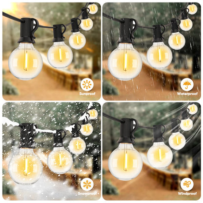 Shatterproof G40 Outdoor String Lights 110V Led String Light Waterproof Connectable - Lumaz