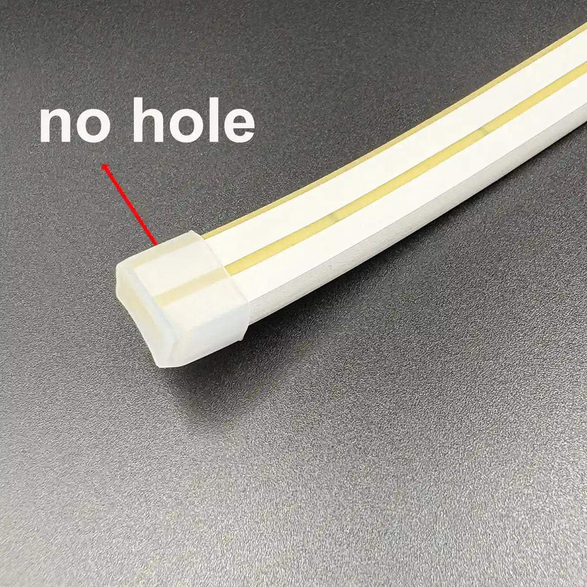 Silicone Neon LED Strip End Caps - 6×12mm, Hole or No-Hole, Waterproof