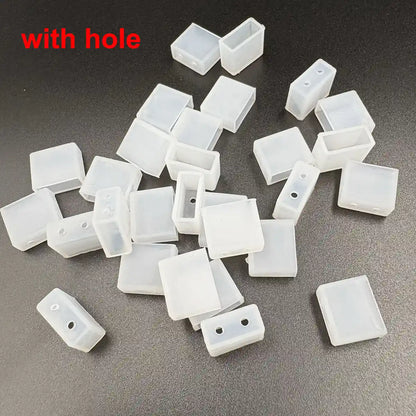 Silicone Neon LED Strip End Caps - 6×12mm, Hole or No-Hole, Waterproof