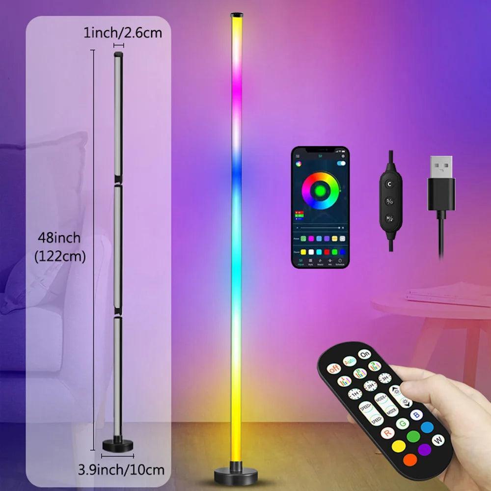 Smart LED Floor Lamp with Remote Control Corner Lighting - Lumaz