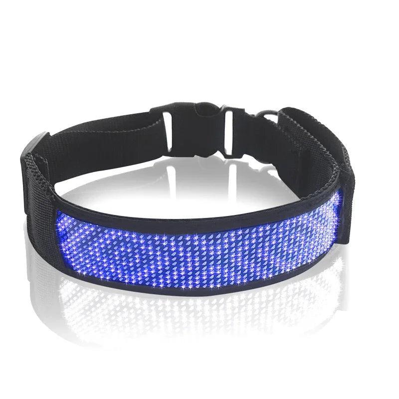 Smart Luminous LED Pet Collar Waterproof Light Up - Lumaz