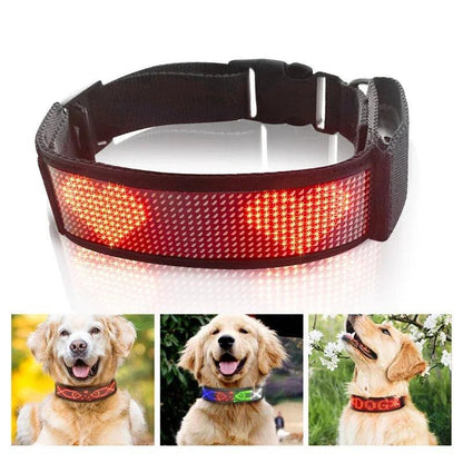 Smart Luminous LED Pet Collar Waterproof Light Up - Lumaz