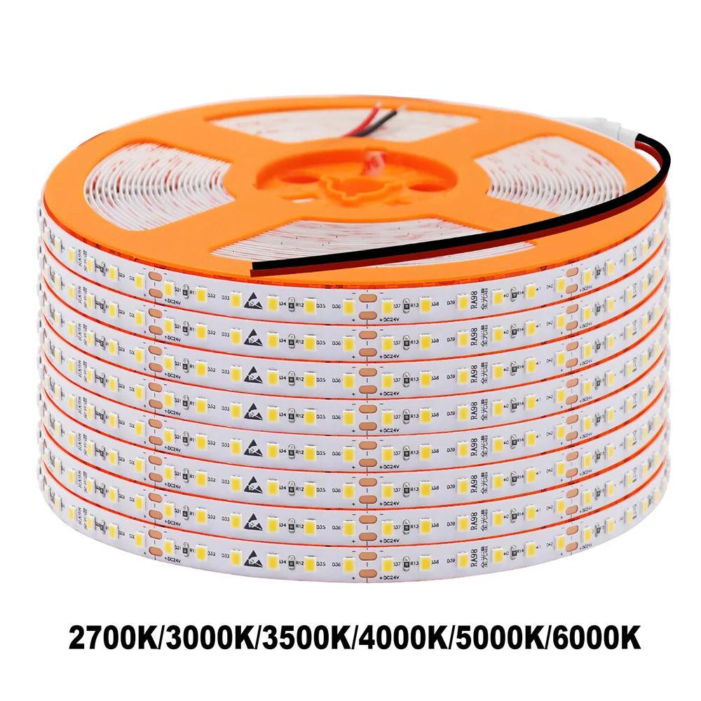 SMD 2835 24V LED Strip Lights With 120 LEDs, RA98, 2700K-6000K - Lumaz