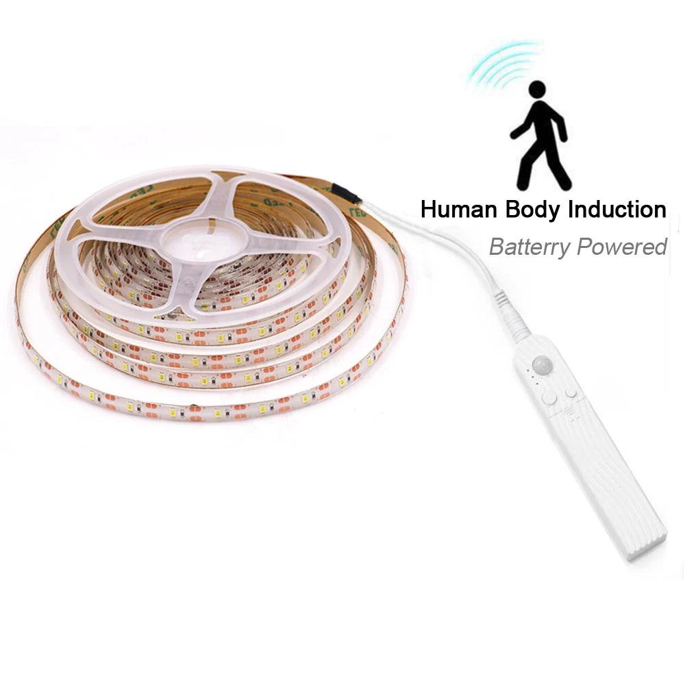 Battery Operated SMD 2835 LED Strip Light - 5V Low Voltage Cabinet Lighting