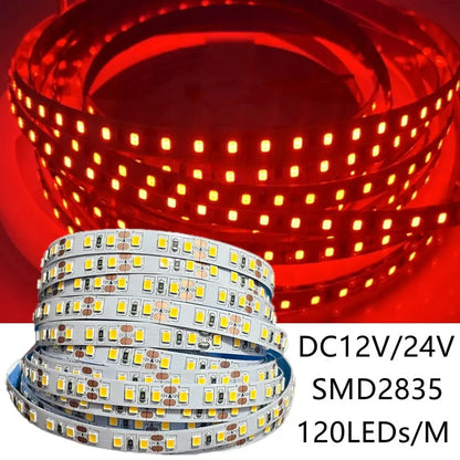 Rubans LED SMD 2835 120 LED/m - DC12V/24V, 9 Couleurs, Flexibles & Sécables