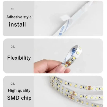 Rubans LED SMD 2835 120 LED/m - DC12V/24V, 9 Couleurs, Flexibles & Sécables