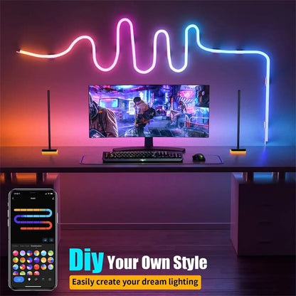 RGBIC Silicone Neon LED Strip Light - Tuya Smart App, IP65 Waterproof, USB 5V, Voice Control