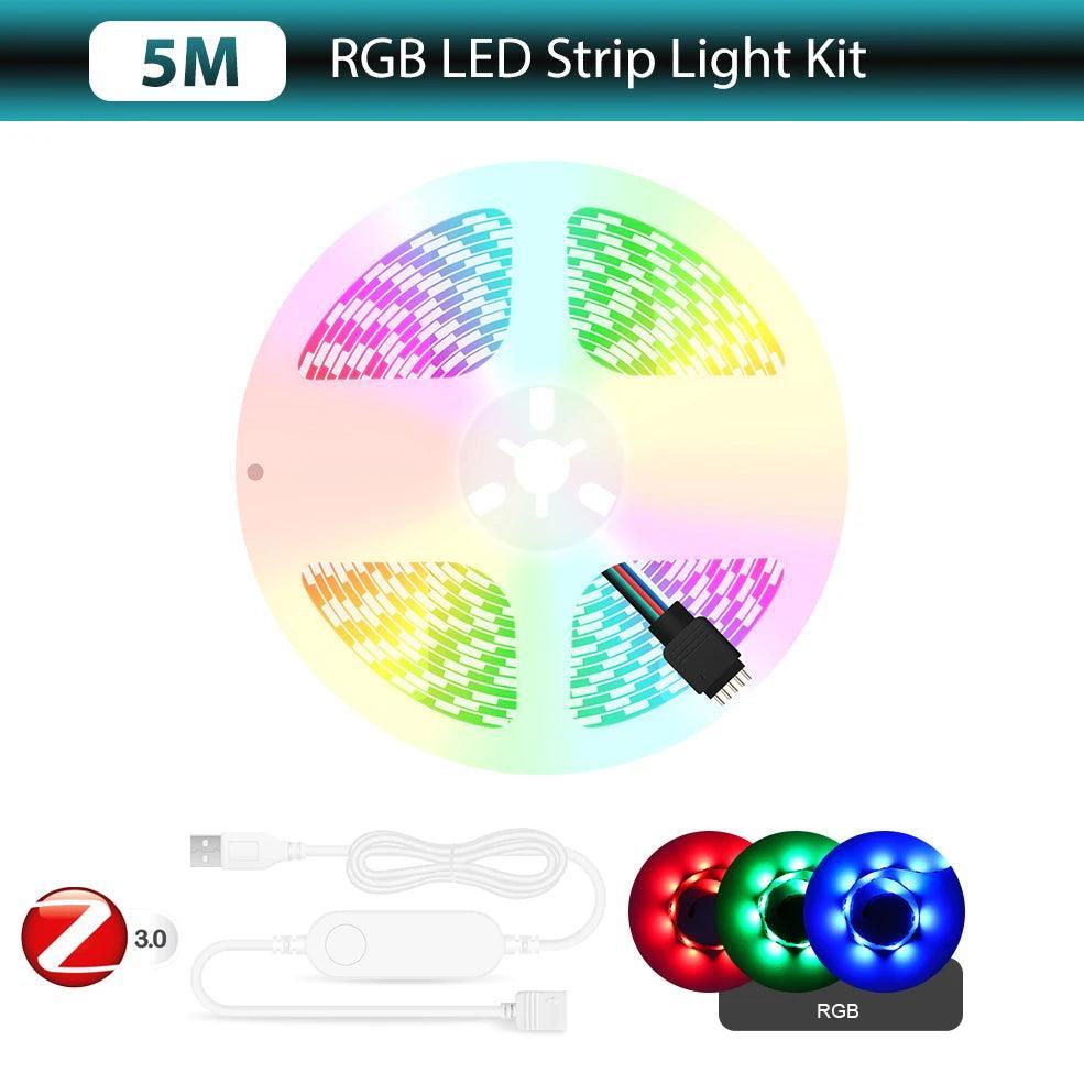 SMD 5050 5V Smart RGB LED Strip Lights With USB PowerZigbeeWiFi - Lumaz