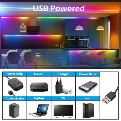 SMD 5050 5V Smart RGBIC LED Strip Lights With USB PowerTUYAWiFi - Lumaz