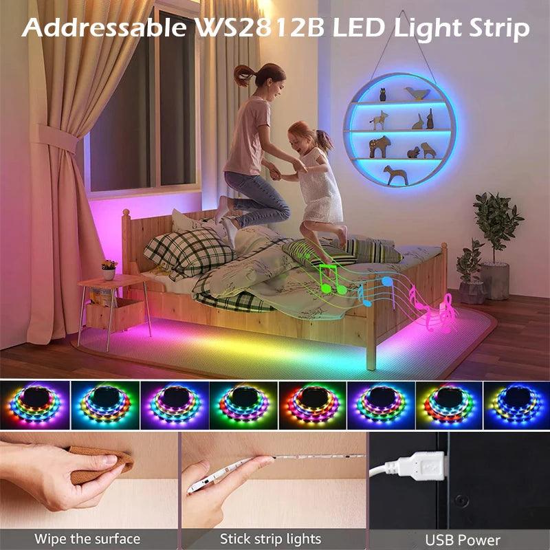 SMD 5050 5V Smart RGBIC LED Strip Lights With USB PowerTUYAWiFi - Lumaz