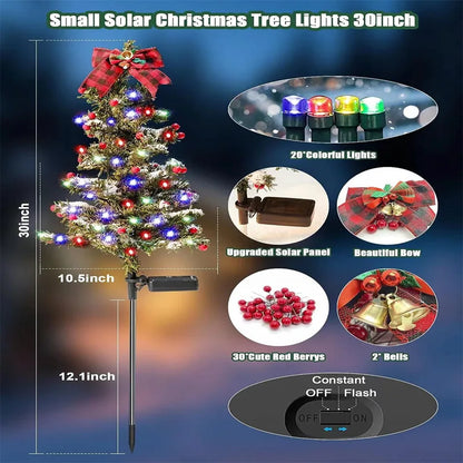 Solar Cedar Christmas Tree lights Outdoor Garden Pathway Lights - Lumaz