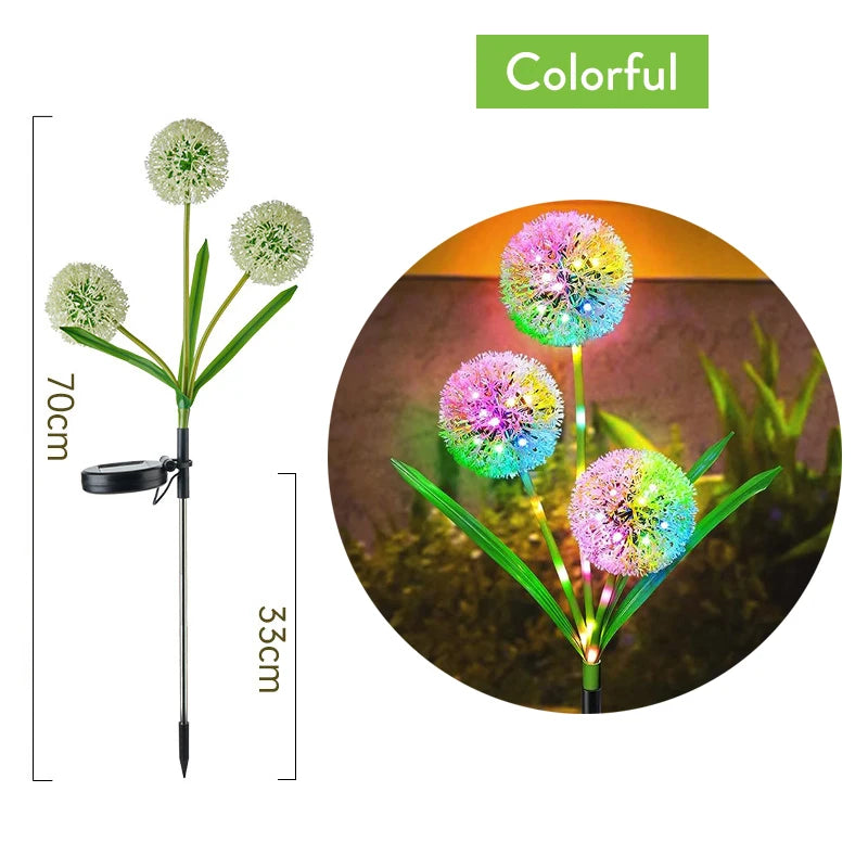 Solar Dandelion Flower Lights Outdoor Waterproof LED Pathway Lights - Lumaz