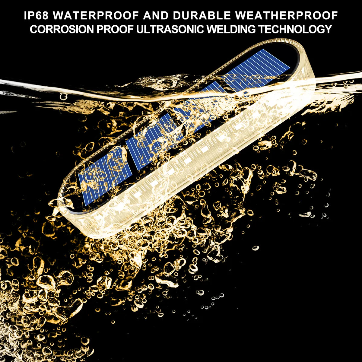 Solar Deck Lights Outdoor Step Lights Waterproof IP68 Stick on Step Stairs Driveway