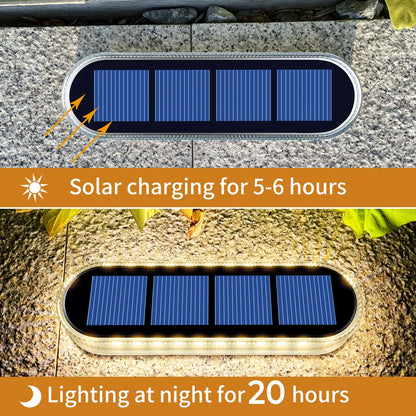 Solar Deck Lights Outdoor Step Lights Waterproof IP68 Stick on Step Stairs Driveway
