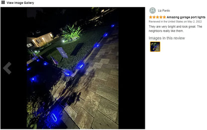 Solar Deck Lights Outdoor Step Lights Waterproof IP68 Stick on Step Stairs Driveway