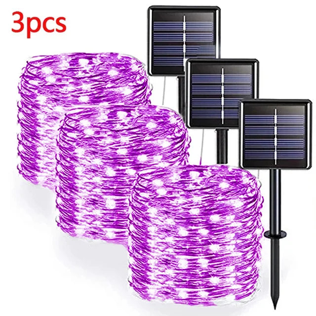 Solar Fairy String Lights LED Solar Outdoor String Lights For Garden Decoration - Lumaz