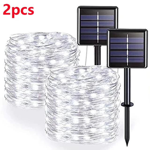 Solar Fairy String Lights LED Solar Outdoor String Lights For Garden Decoration - Lumaz