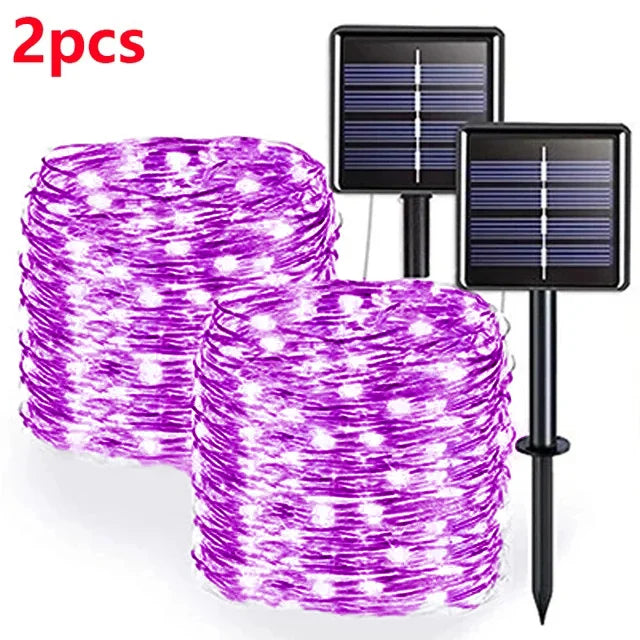 Solar Fairy String Lights LED Solar Outdoor String Lights For Garden Decoration - Lumaz