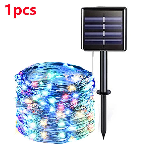 Solar Fairy String Lights, LED Solar Outdoor String Lights For Garden Decoration - Lumaz