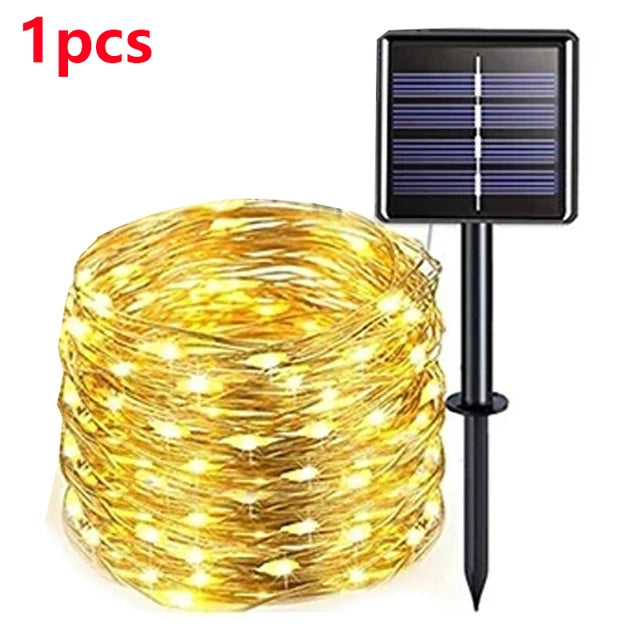 Solar Fairy String Lights LED Solar Outdoor String Lights For Garden Decoration - Lumaz