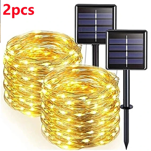 Solar Fairy String Lights LED Solar Outdoor String Lights For Garden Decoration - Lumaz