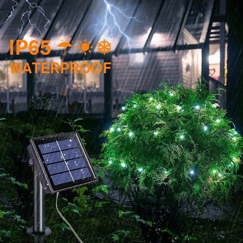 Quick Led Lights Quick Charge Solar Copper Wire LED Fairy String Lights - 8 Lighting Mo ...